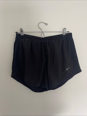 Nike Women's Black Athletic Running Shorts with Reflective Swoosh